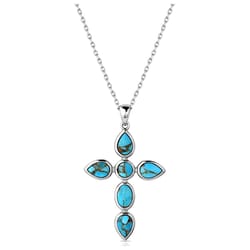 Montana Silversmiths Women's Ocean of Faith Turquoise Silver/Turquoise Necklace