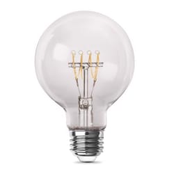 Feit G25 E26 (Medium) Filament LED Bulb Soft White 40 Watt Equivalence 1 pk