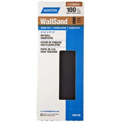 Norton WallSand 11-1/4 in. L X 4-3/16 in. W 100 Grit Silicone Carbide Drywall Sandpaper 25 pk