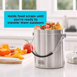 Black+Decker 166 oz Silver Stainless Steel Compost Keeper