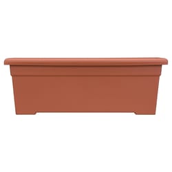 HC Companies Romana 9.75 in. H X 28 in. W Plastic Classic Planter Clay