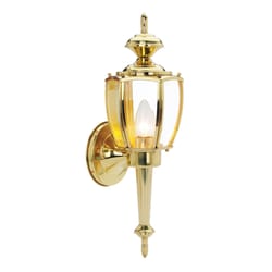 Design House Jackson Brass Gold Incandescent Outdoor Wall Fixture