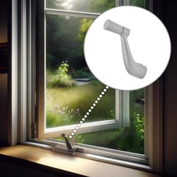 Ace Silver Metal Single-Arm Casement Window Crank For Universal