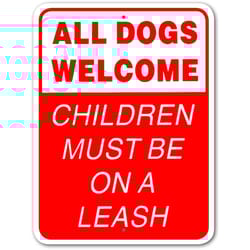 Noble Beasts Graphics English White Pet Sign 12 in. H X 9 in. W
