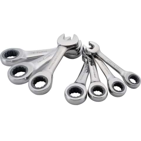 Craftsman Metric Stubby Ratcheting Combination Wrench Set, 7 pc