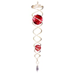 Spinfinity Designs Multi-color Stainless Steel 13.62 in. Gold/Red Twister Outdoor Spinner