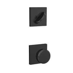 Schlage FC Series Bowery/Collins Matte Black Handleset 2-1/4 in.