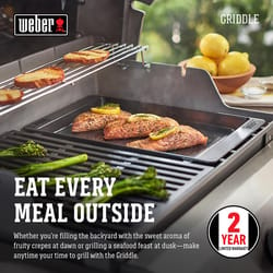 Weber Spirit Cast Iron/Porcelain Grill Top Griddle 11.6 in. L X 16.8 in. W 1 pk