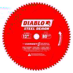 Diablo Steel Demon 12 in. D X 1 in. Cermet Cermet Metal Saw Blade 80 teeth 1 pk