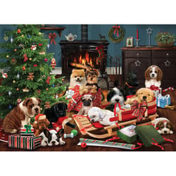 Cobble Hill Christmas Puppies Jigsaw Puzzle 1000 pc