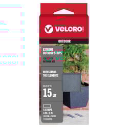 VELCRO Brand Extreme Outdoor Medium Nylon Hook and Loop Fastener 4 in. L 5 pk