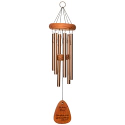 Wind River In Loving Memory Bronze Aluminum/Wood 18 in. Wind Chime