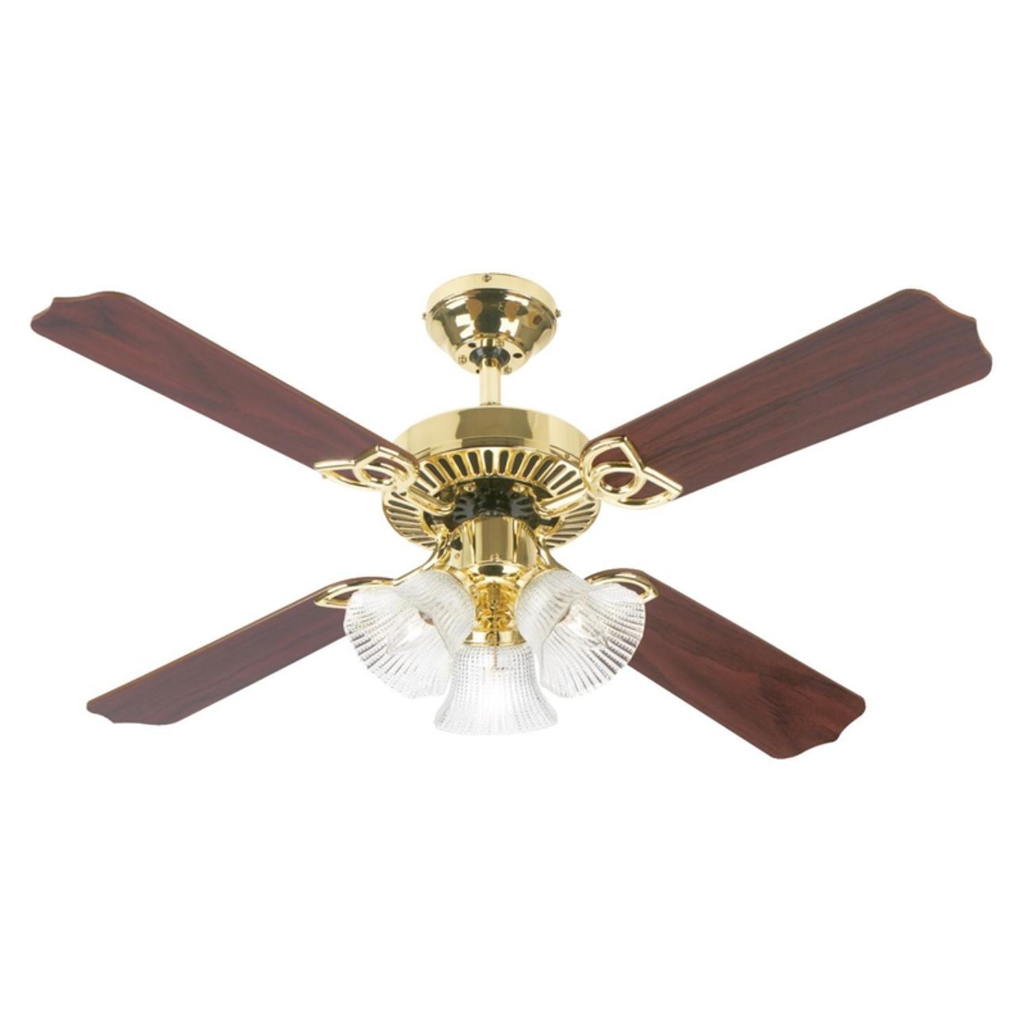 Westinghouse Crusader 42 in. Polished Brass Brown Indoor Ceiling Fan Sansujyuku sansujyuku.com