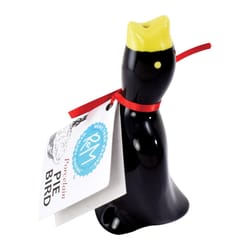 R&M International Corp Black Ceramic Pie Bird