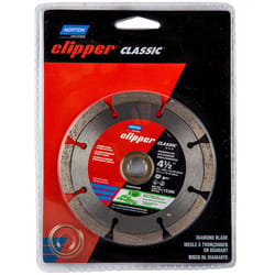 Norton Clipper 4-1/2 in. D X 5/8 and 7/8 in. Diamond Segmented Rim Blade 1 pc