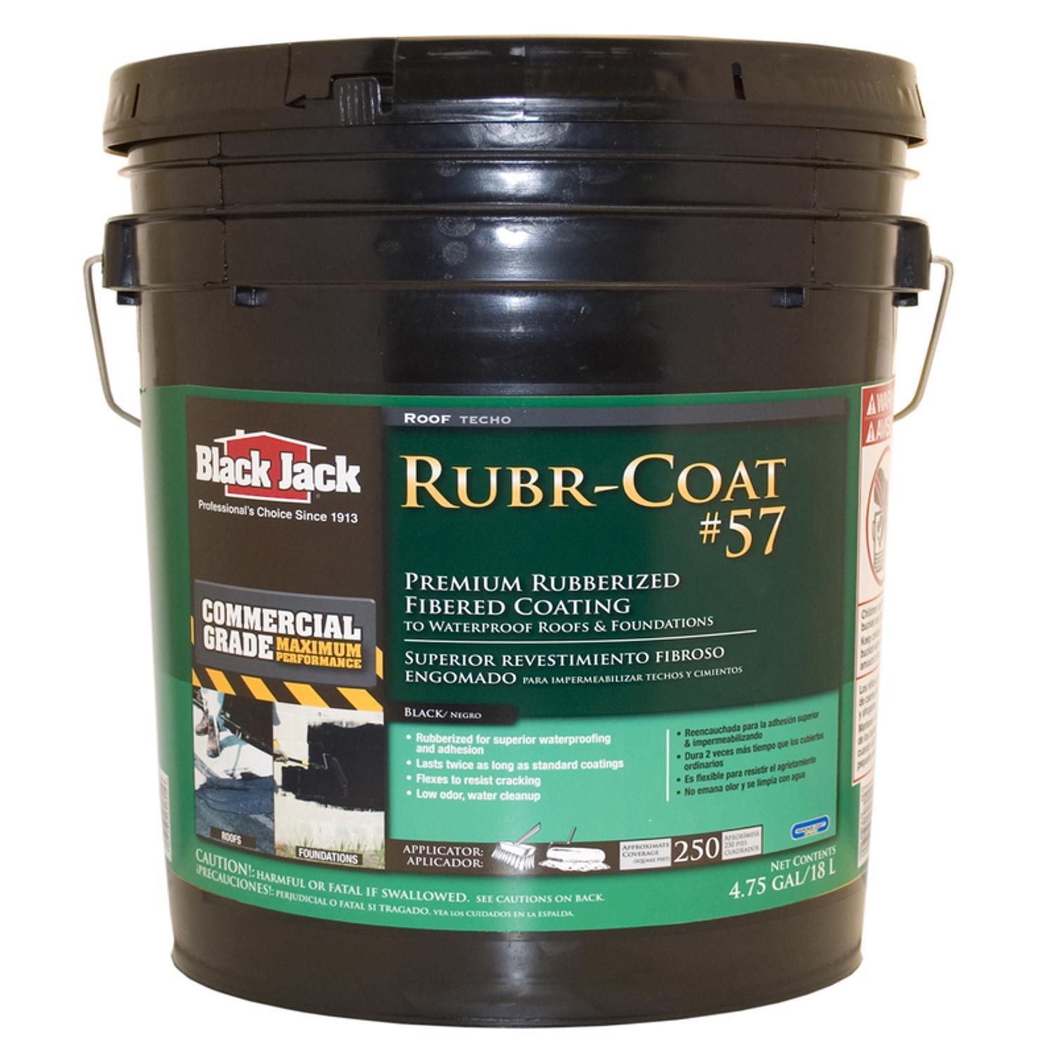 Black Jack RubrCoat 57 Gloss Black Rubber Roof Coating 5 gal Ace