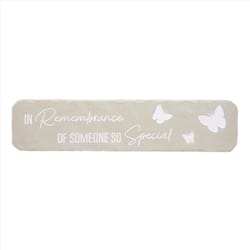 Pavilion Stones with Stories Cream/Gray Cement/Stone 3.75 in. H X 16 in. L X 0.75 in. W In Remembran
