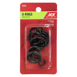 Ace .1 in. D Rubber O-Ring Assortment 11 pk