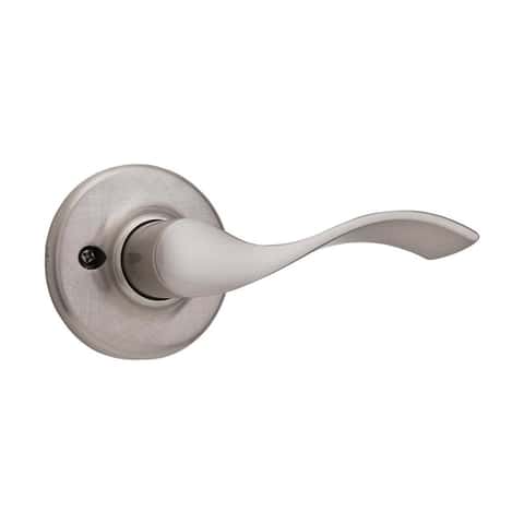 Kwikset Balboa Satin Nickel Privacy Lever Right or Left Handed Kwikset Balboa Satin Nickel Privacy Lever Right or Left Handed