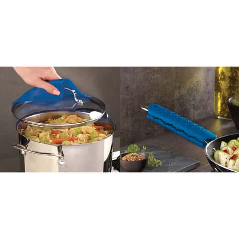 Pot Holders Clearance for Kitchen Heat Resistant Potholder, Hot Pads,  Trivet for Cooking and Baking (5, Dark Blue)