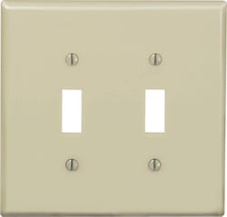 Leviton Ivory 2 gang Nylon Toggle Wall Plate 1 pk