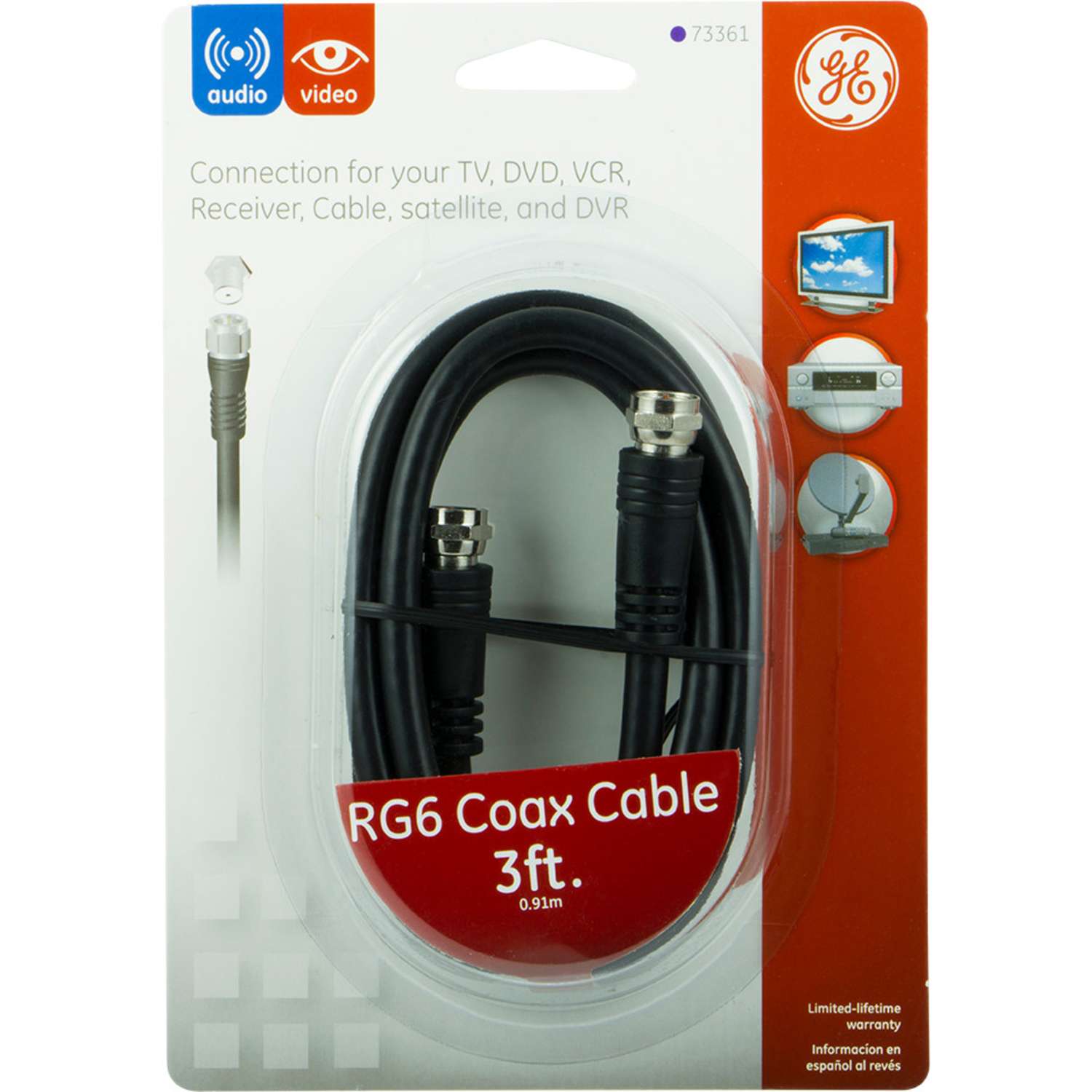 GE 3 ft. Coaxial Cable Ace Hardware