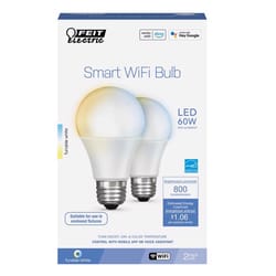 Feit A19 E26 (Medium) Smart-Enabled LED Bulb Adjustable White 60 Watt Equivalence 1 pk