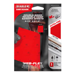 Diablo Sand Demon 4-1/2 in. L X 5-1/2 in. W 220 Grit Ceramic Blend Sanding Sheet 3 pk