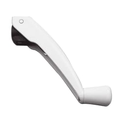 Prime-Line Enamel White Zinc Single-Arm Casement Folding Crank Handle For Truth