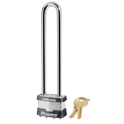 Master Lock 1-5/16 in. H X 1-3/4 in. W X 7/8 in. L Steel 4-Pin Cylinder Exterior Padlock