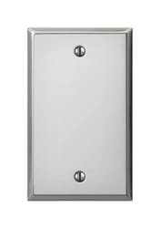 Amerelle Pro Polished Chrome 1 gang Stamped Steel Blank Wall Plate 1 pk