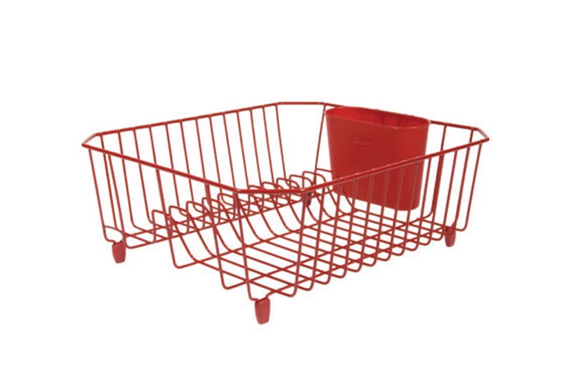 UPC 071691249580 product image for Rubbermaid 12.4 in. W x 5.4 in. H x 14.3 in. L Steel Dish Drainer Red | upcitemdb.com