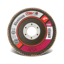CGW 4-1/2 in. D X 7/8 in. Aluminum Oxide Flap Disc 60 Grit 1 pc