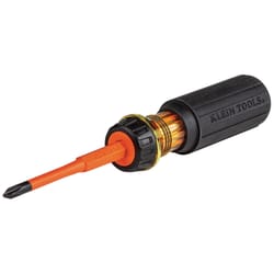 Klein Tools Phillips Bits: #2; Slotted Bits: 1/4" ; 2-in-1 Flip-Blade Insulated Screwdriver 8.2 in.