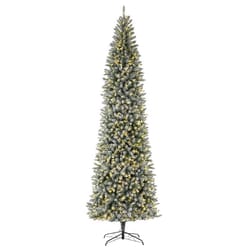 Glitzhome 11 ft. Pencil LED 950 ct Fir Artificial Christmas Tree