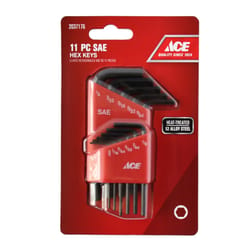 Ace SAE L-Handle Hex L-Key Set 11 pc