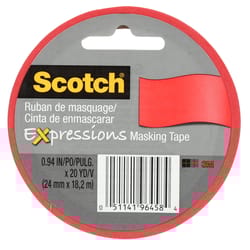 Scotch Expressions .94 in. W X 20 yd L Red Low Strength Masking Tape 1 pk