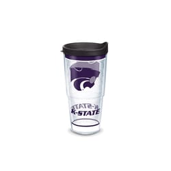 Tervis 24 oz Kansas State University Black/Clear BPA Free Insulated Tumbler with Travel Lid