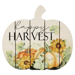 Glitzhome 8.75 in. Happy Harvest Pumpkin Fall Decor