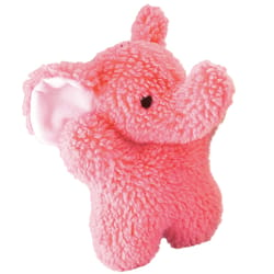 Zanies Pink Fleece Cuddly Berber Elephant Squeaky Dog Toy Large