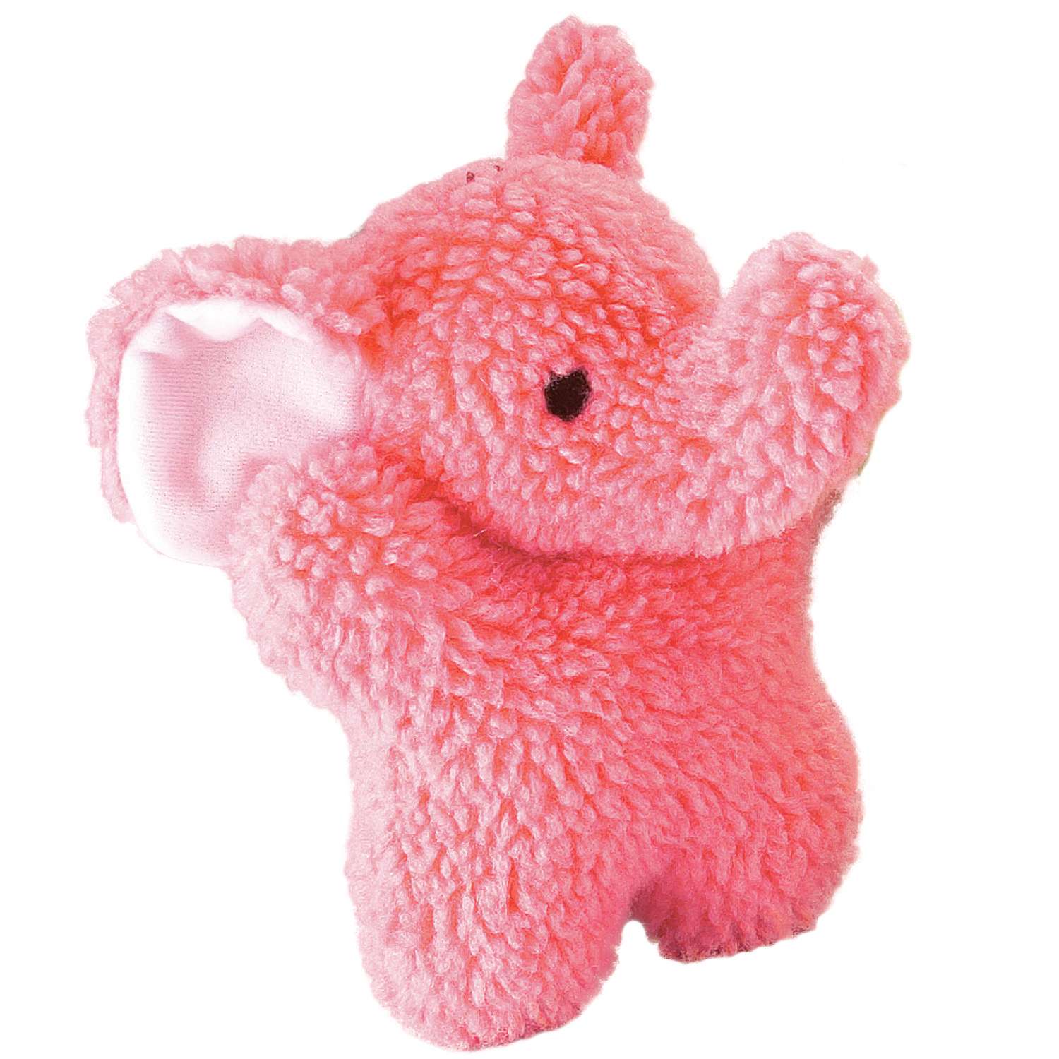 Zanies Pink Fleece Cuddly Berber Elephant Squeaky Dog Toy Large Ace