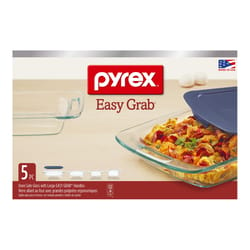 Pyrex 9 in. W X 13 in. L Bake and Store Set Blue/Clear 5 pc
