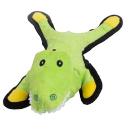 Steel Dog Multicolored Plush Flat Bumpy Gator Dog Toy 1 pk