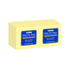 Bazic Products 3 in. W X 3 in. L Yellow Sticky Notes 12 pad