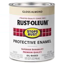 Rust-Oleum Stops Rust Indoor and Outdoor Gloss Almond Oil-Based Rust Prevention Paint 1 qt