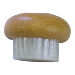 R&M International Corp Brown/White Nylon/Wood Mushroom Brush