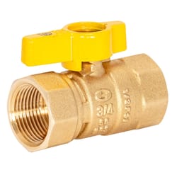 Eastman 3/4 in. Brass FIP Ball Valve T-Handle For Gas