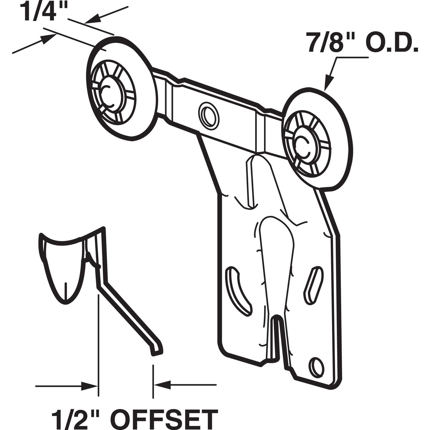 Spectrum 4.75 in. L White Steel Medium Over the Door Hook 1 pk - Ace  Hardware