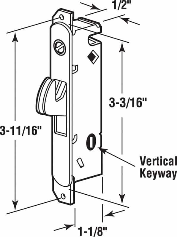 PrimeLine Steel Indoor and Outdoor Mortise Lock Ace Hardware
