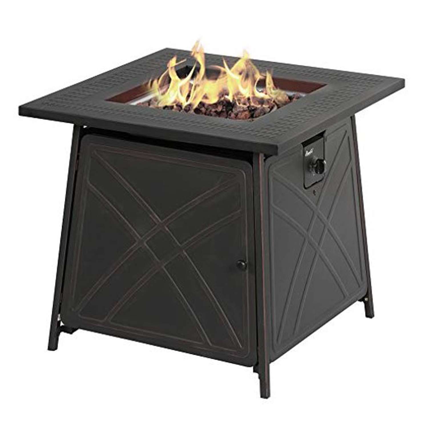 Living Accents Square Propane Fire Pit 25.5 in. H x 28 in ... Living Accents Square Propane Fire Pit 25.5 in. H x 28 in ... on Propane Fire Pit Ace Hardware id=92494